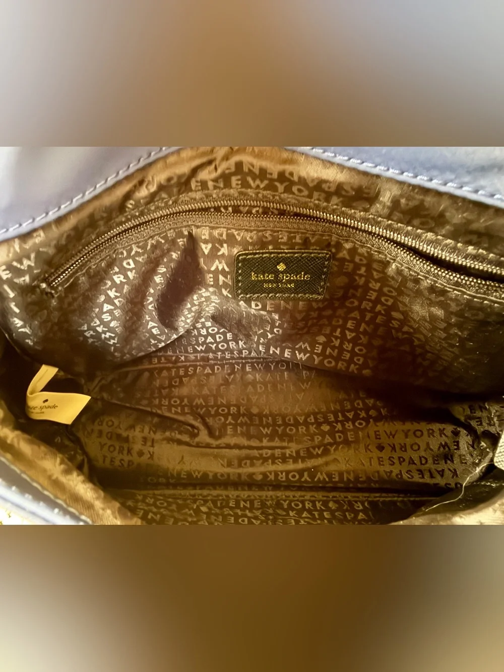 kate spade Royal Blue Shoulder Bag with Gold Accents